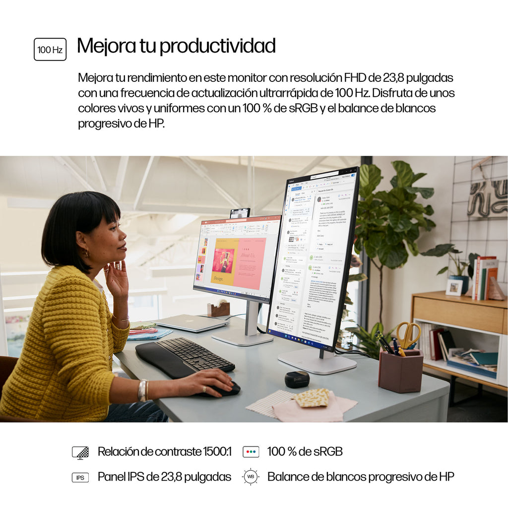 HP Series 5 Pro 524pf pantalla para PC 60,5 cm (23.8") 1920 x 1080 Pixeles Full HD LCD Negro (7)