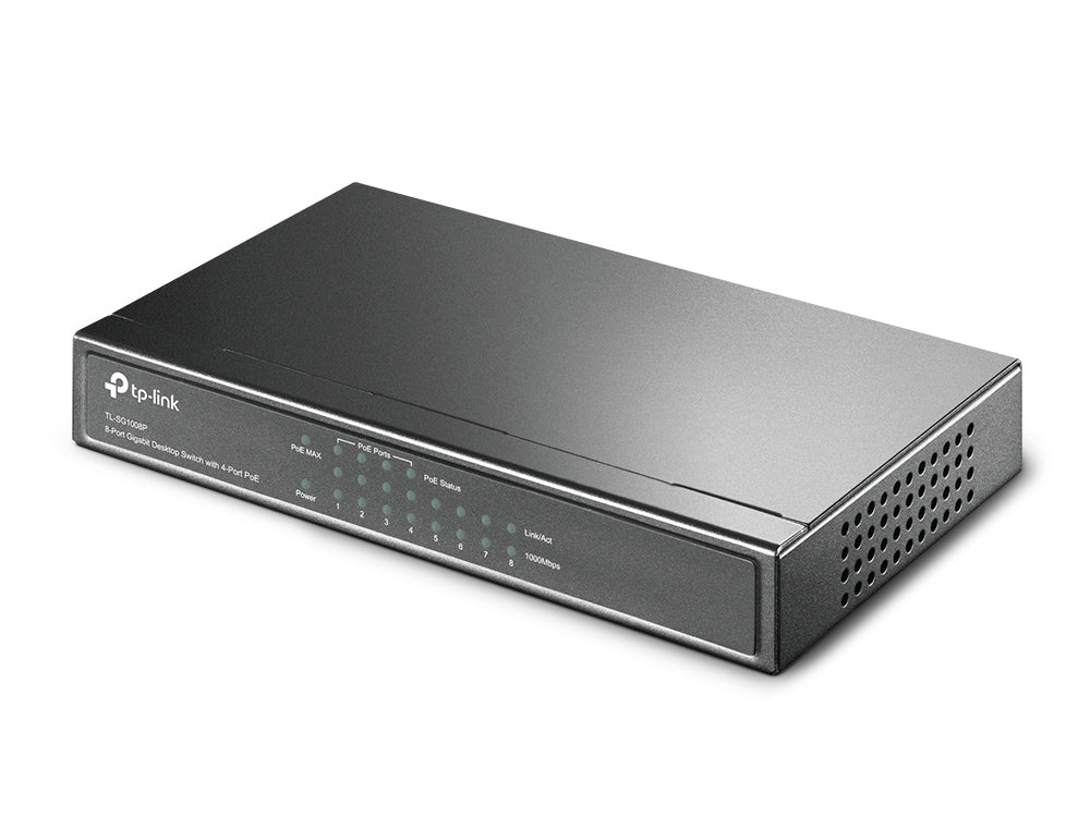 TP-Link TL-SG1008P switch No administrado Gigabit Ethernet (10/100/1000) Energía sobre Ethernet (PoE) Avellana (4)