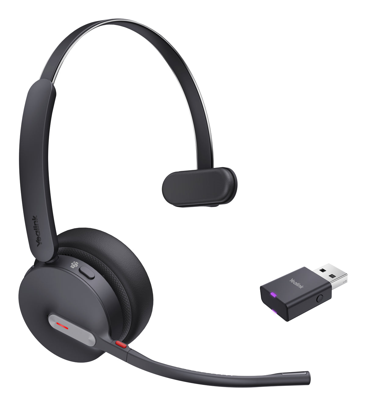 Yealink WH64 Hybrid Mono Teams Auriculares Inalámbrico Diadema Oficina/Centro de llamadas MicroUSB Bluetooth Negro (2)