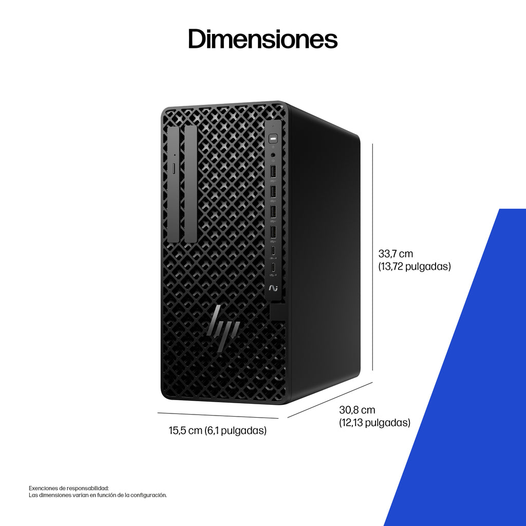 HP None Intel Core Ultra 7 265 32 GB DDR5-SDRAM 1 TB SSD NVIDIA GeForce RTX 5060 Windows 11 Pro Torre Puesto de trabajo AI Workstation, AI PC Negro (6)
