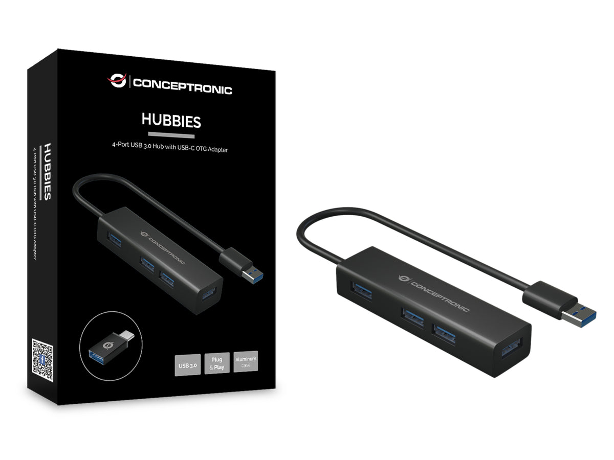 Conceptronic HUBBIES06B hub de interfaz USB 3.2 Gen 1 (3.1 Gen 1) Type-A 5000 Mbit/s Negro (2)