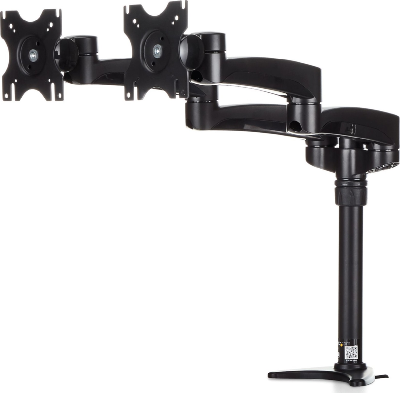 Startech ARMDUAL - Soporte con Mástil Ajustable de Fijación en Mesa para 2