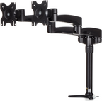 Startech ARMDUAL - Soporte con Mástil Ajustable de Fijación en Mesa para 2