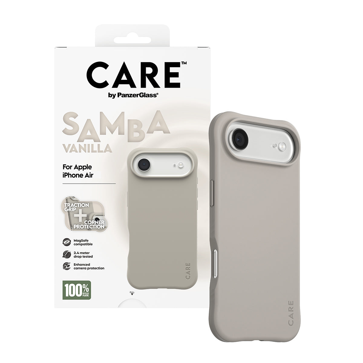 PanzerGlass CARE™ by ® Samba Case Vanilla w. MagSafe iPhone Air funda para teléfono móvil Beige (5)
