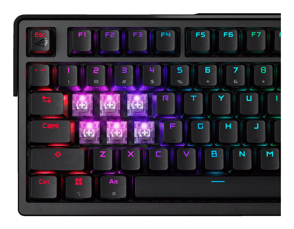 ASUS ROG Azoth Extreme teclado Juego USB + RF Wireless + Bluetooth QWERTZ Francés Negro (9)