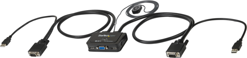 Startech SV211USB - Conmutador KVM, 2 x KVM port(s), 1 usuario local, sobremesa