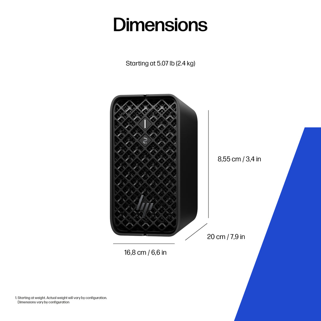 HP Z2 G1a Wolf Pro Security Edition Copilot+ PC AMD Ryzen AI Max PRO 390 64 GB LPDDR5x-SDRAM 1 TB SSD Windows 11 Pro Mini PC Workstation AI Workstation, AI PC Black (5)