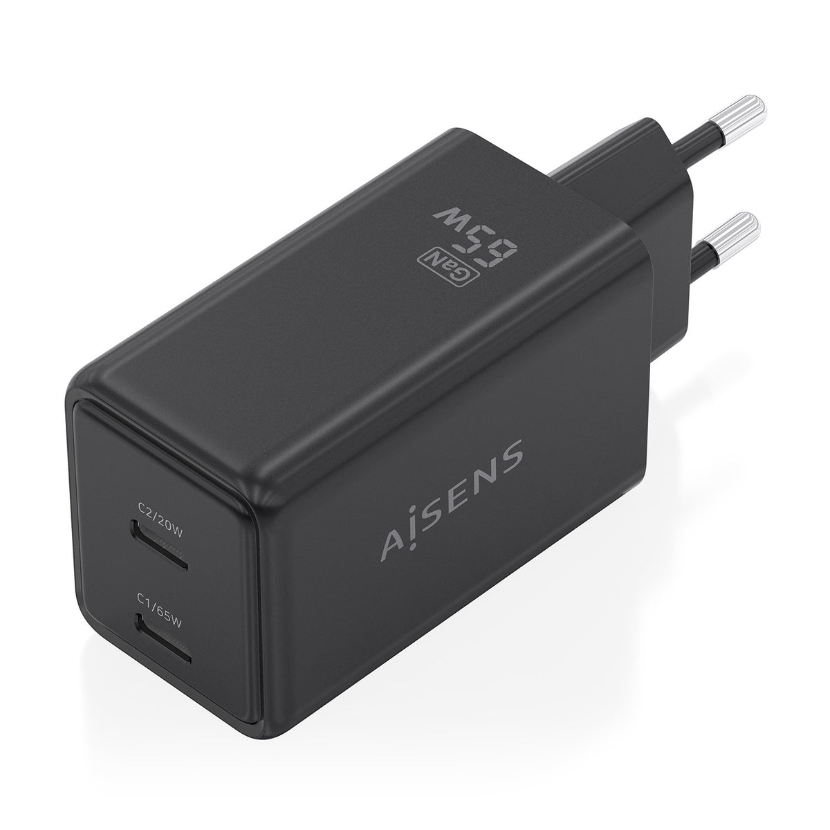 AISENS ASCH-65W2P079-BK cargador de dispositivo móvil Cámara digital, Teléfono móvil, Portátil, Smartphone, Tableta, Universal Corriente alterna Carga rápida Interior (3)