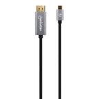 Manhattan 354844 adaptador de cable de vídeo USB Tipo C Negro, Plata (5)
