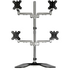 StarTech.com ARMQUADSS soporte para monitor 32" Negro, Plata