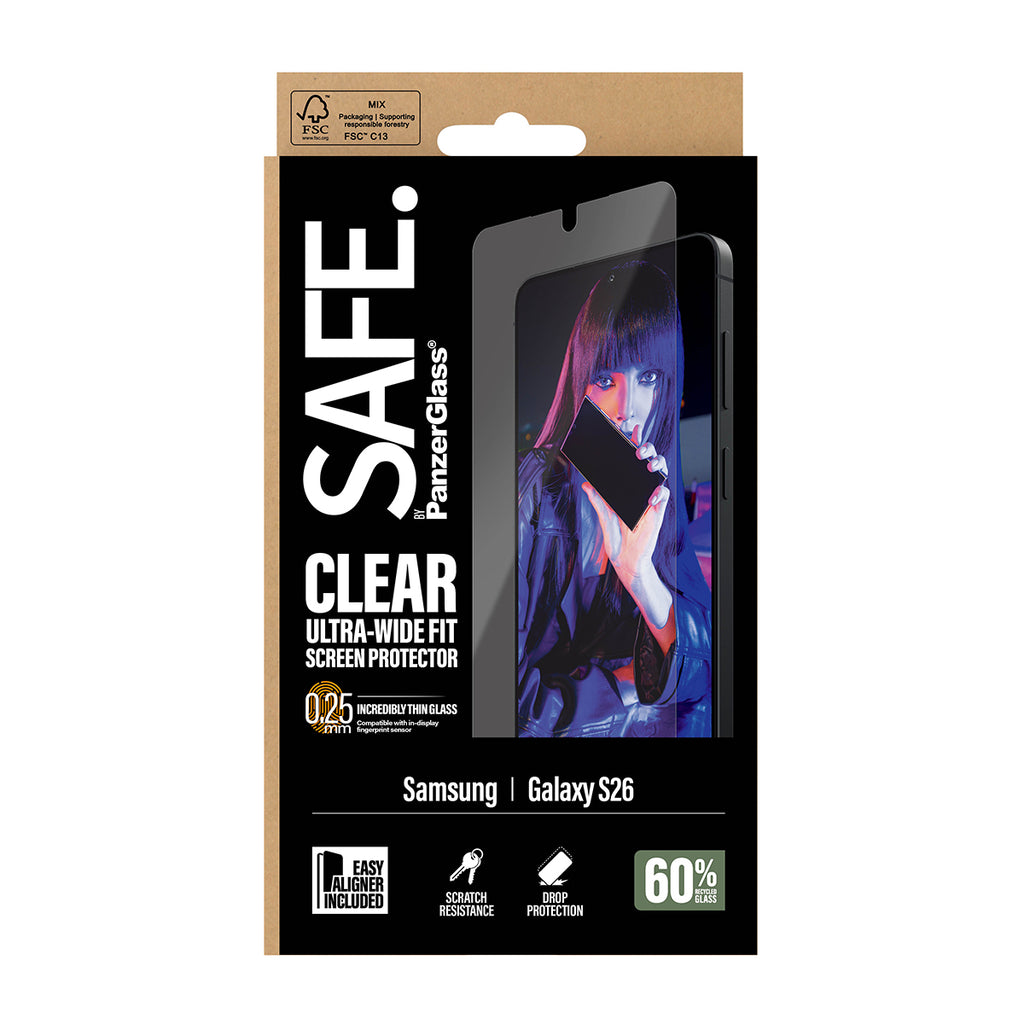 PanzerGlass SAFE. by ® Screen Protector Samsung Galaxy S26 | Ultra-Wide Fit w. EasyAligner Protector de pantalla 1 pieza(s) (3)