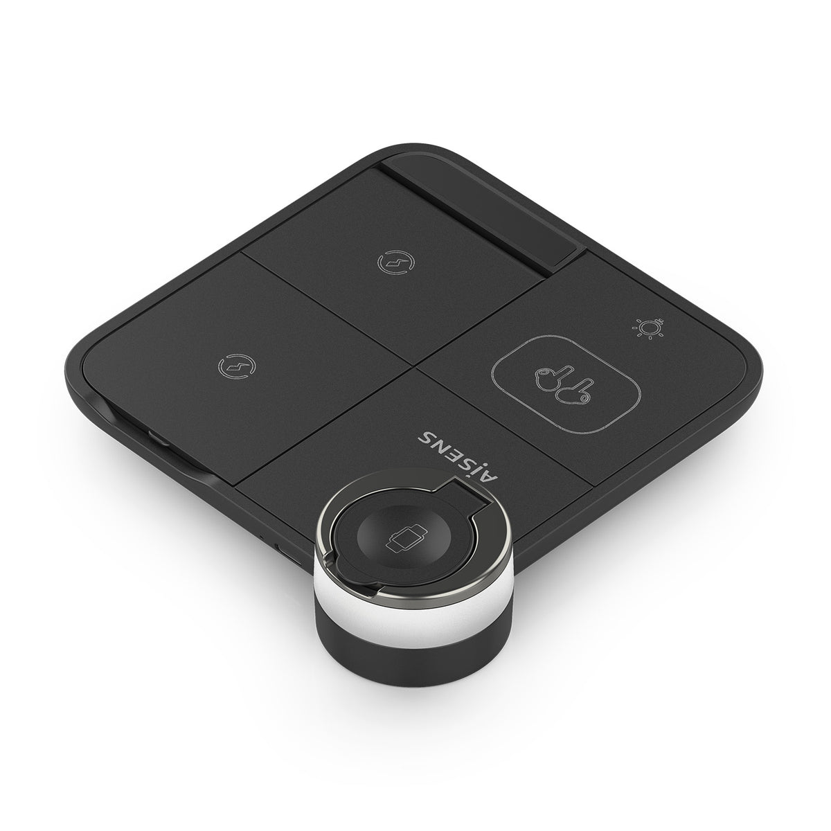 AISENS ASCH-15W4WC062-BK cargador de dispositivo móvil Auriculares, Smartphone, Reloj inteligente Cargador inalámbrico Interior (4)