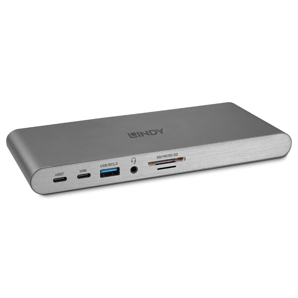 Lindy 43349 base para portátil y replicador de puertos Alámbrico USB 3.2 Gen 1 (3.1 Gen 1) Type-C Plata (2)