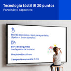 iggual Orchid 75" Panel plano interactivo 190,5 cm (75") LED Wifi 400 cd / m² 4K Ultra HD Negro Pantalla táctil Procesador incorporado Android (4)