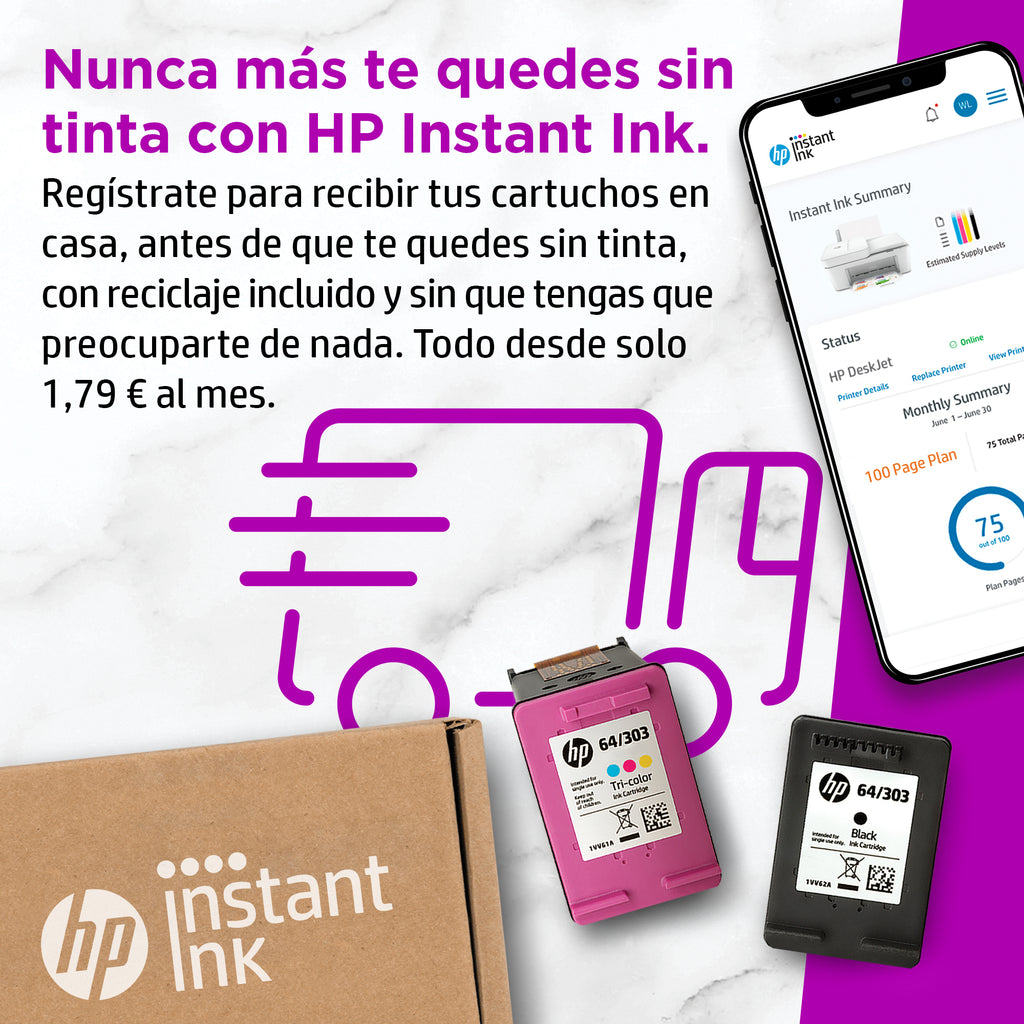 HP DeskJet Plus DeskJet 4110e AiO Printer Inyección de tinta térmica A4 4800 x 1200 DPI 8,5 ppm (6)