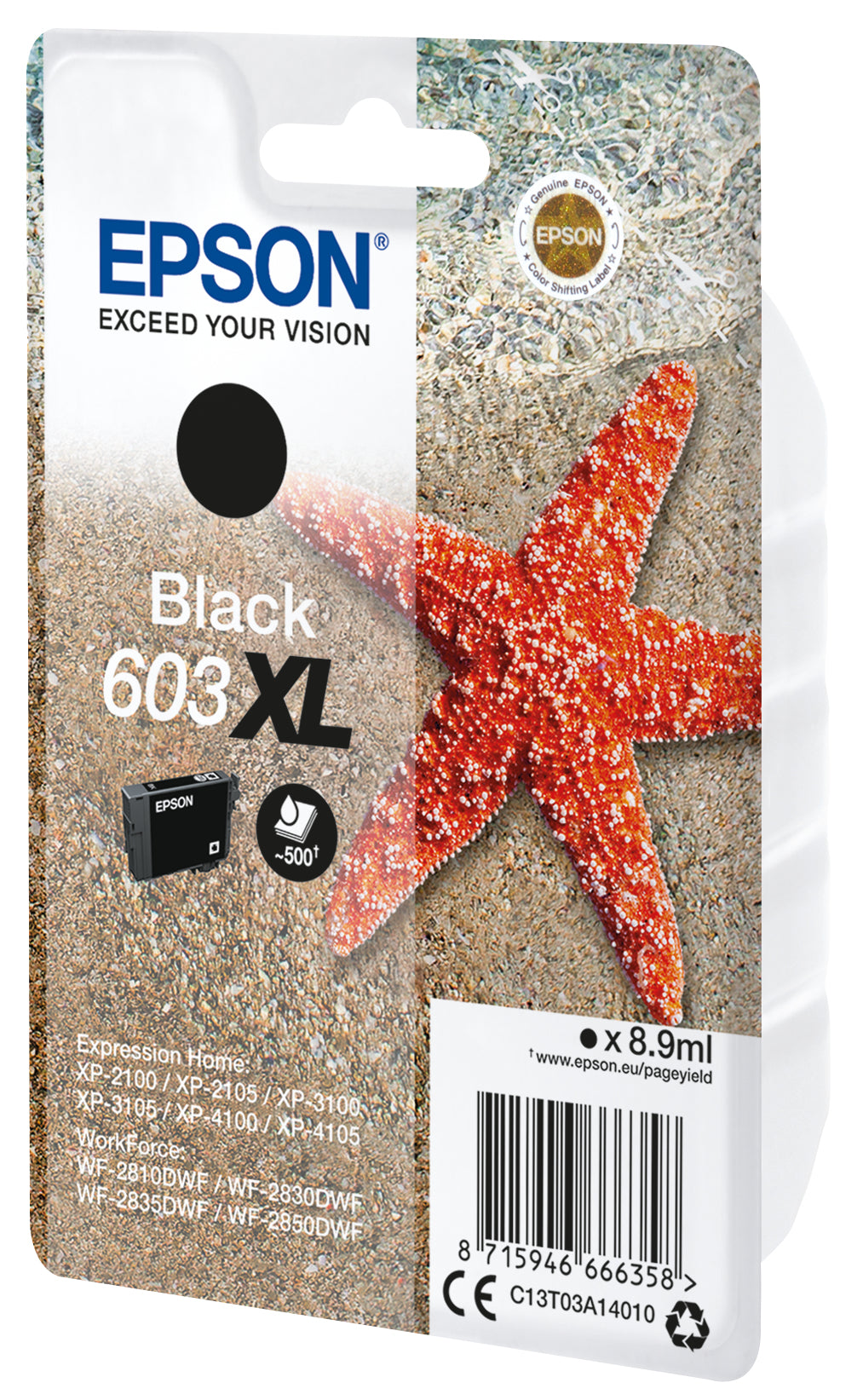 Epson C13T03A14010 cartucho de tinta 1 pieza(s) Original High (L) Yield Negro