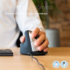 R-Go Tools RGOHELELA ratón Oficina Izquierda USB tipo A Óptico 2400 DPI