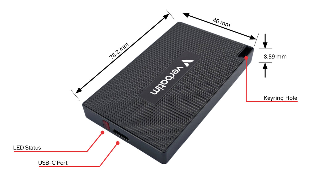 Verbatim 32030 unidad externa de estado sólido 512 GB USB Tipo C USB 3.2 Gen 2x2 Gris (3)