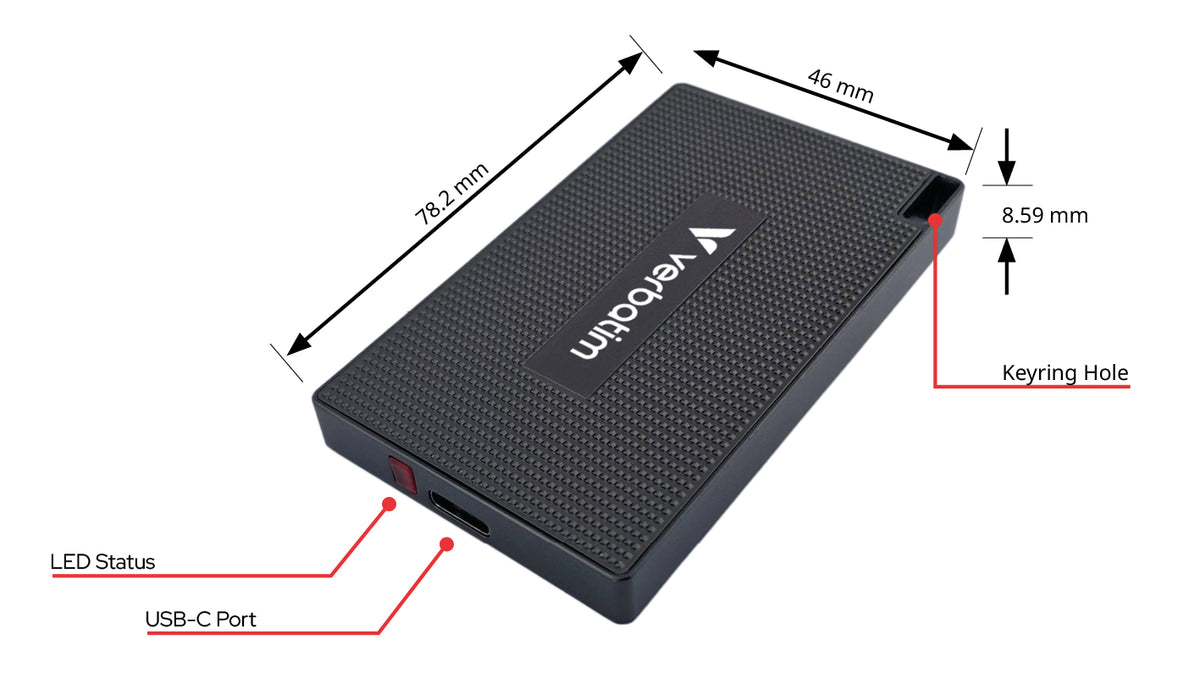 Verbatim 32030 unidad externa de estado sólido 512 GB USB Tipo C USB 3.2 Gen 2x2 Gris (3)