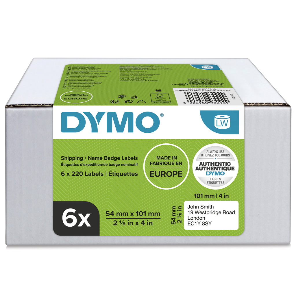 DYMO LW - High Capacity Shipping Labels - 54 x 101 mm - 2093092 Blanco Etiqueta para impresora autoadhesiva