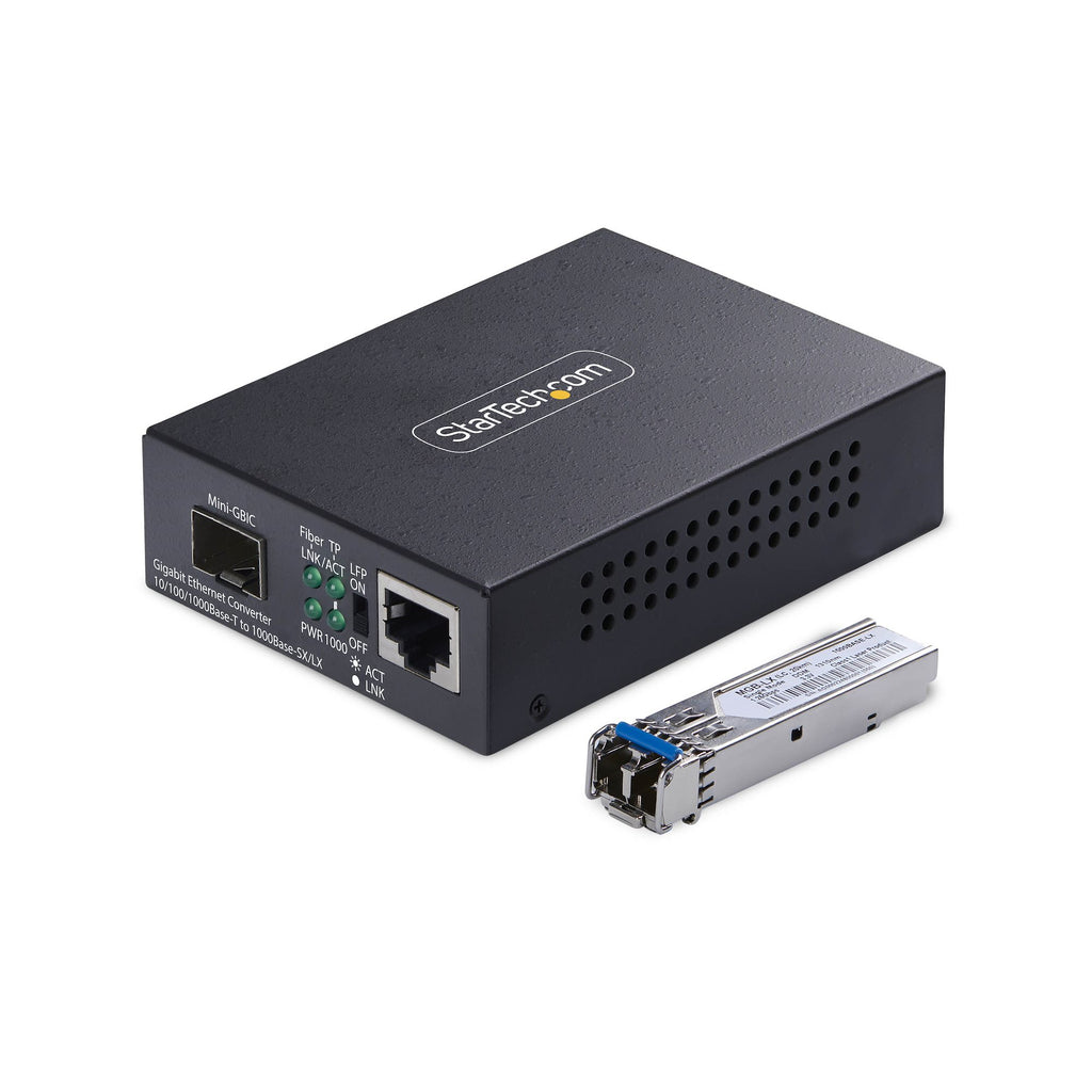 StarTech.com MCM1110SMLC40 convertidor de medio 2000 Mbit/s 1310 nm Negro