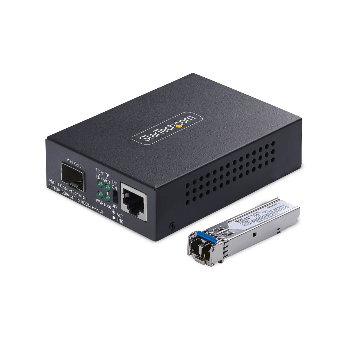 StarTech.com MCM1110SMLC40 convertidor de medio 2000 Mbit/s 1310 nm Negro