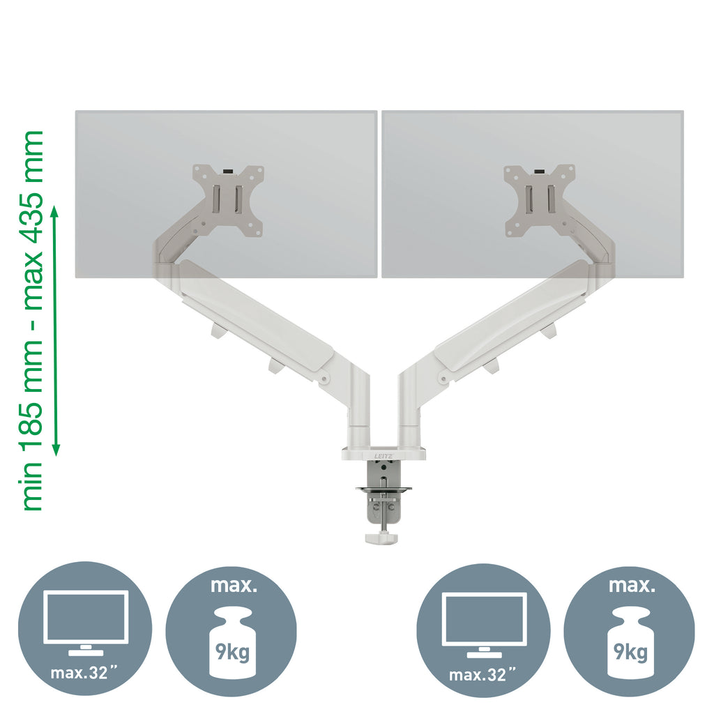 Leitz 65370085 soporte para monitor 81,3 cm (32") Escritorio Gris (4)