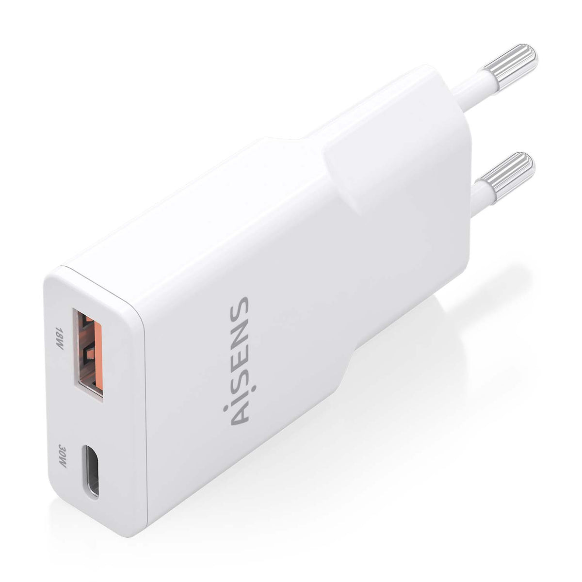 AISENS ASCH-30W2P046-W cargador de dispositivo móvil Cámara digital, MP3, MP4, Teléfono móvil, Navegante, Portátil, Consola de juegos portátil, Smartphone, Tableta, Universal Blanco Corriente alterna Carga rápida Interior (3)