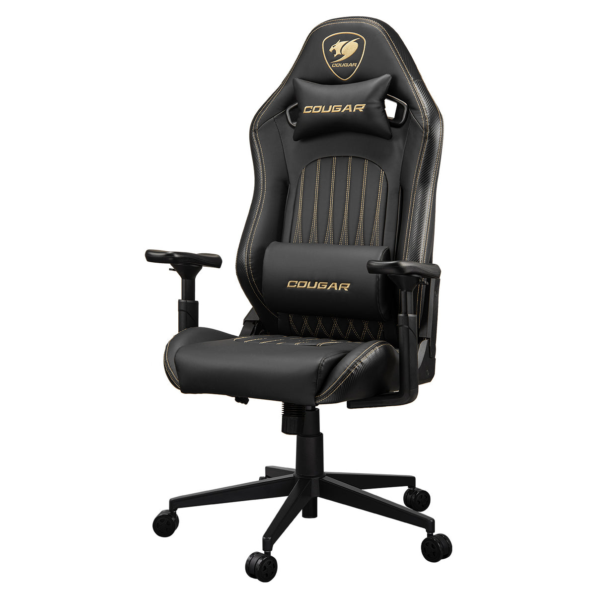 COUGAR CGR-EXP-ROB Silla para videojuegos de PC Asiento acolchado tapizado Negro, Oro (2)