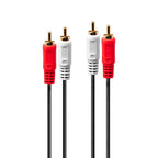 Lindy 35661 cable de audio 2 m 2 x RCA Rojo, Blanco (2)