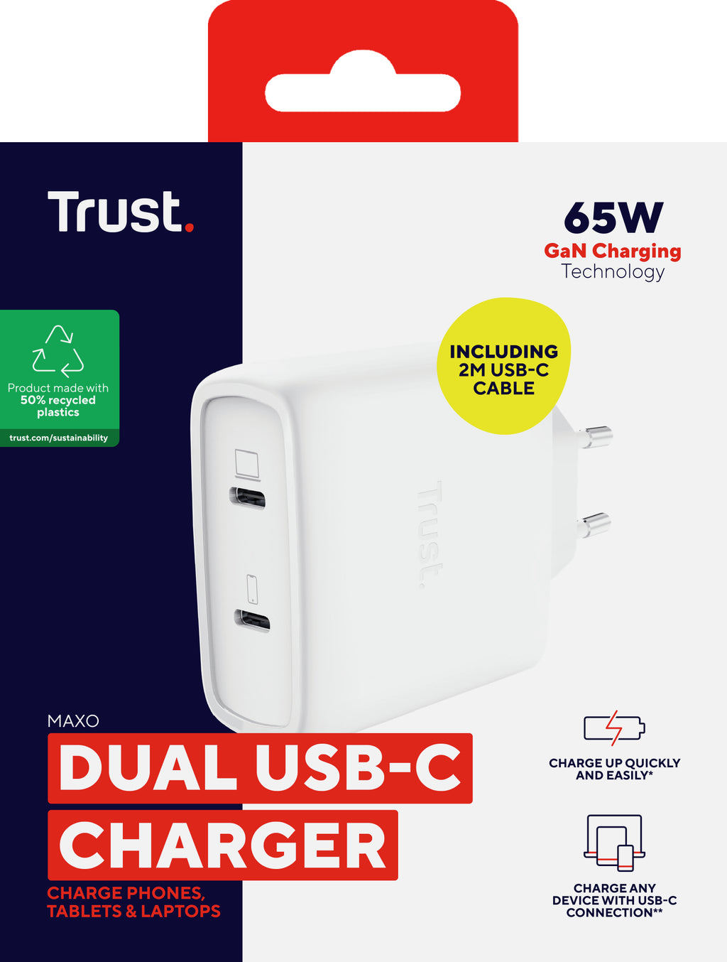 Trust Maxo Universal Blanco Corriente alterna Interior (9)