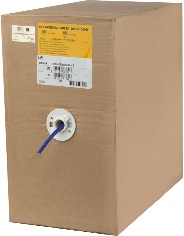 Cable datos Cat6 flex. U/UTP 300m caja