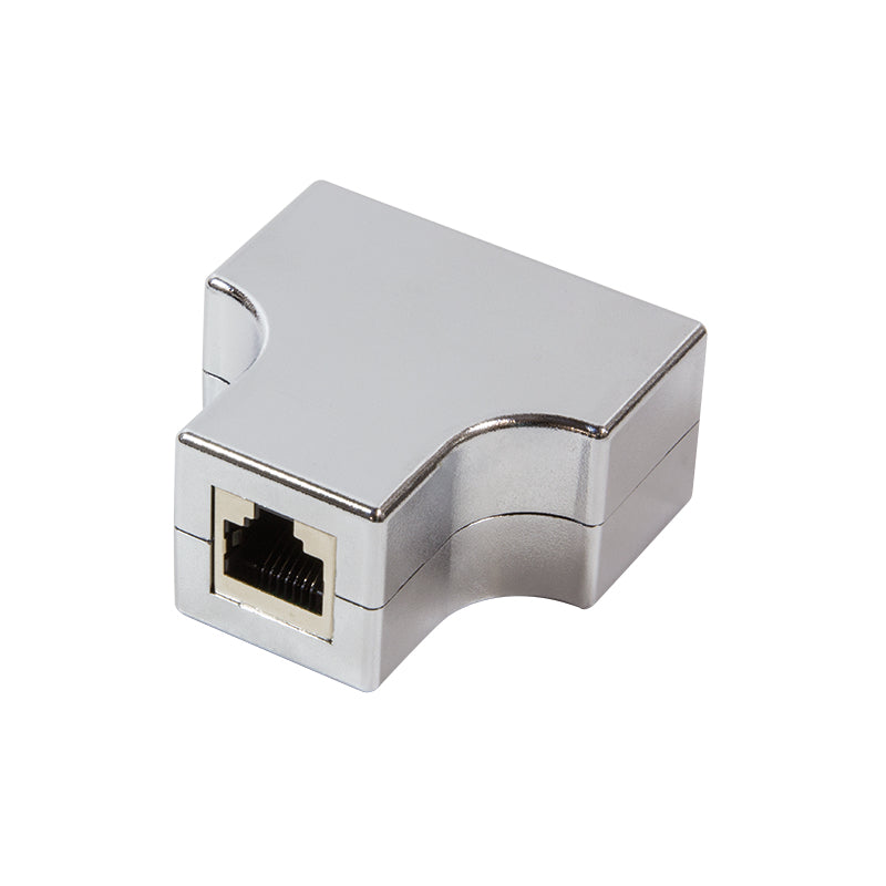 LogiLink MP0037 cambiador de género para cable RJ-45 2 x RJ-45 Plata (2)