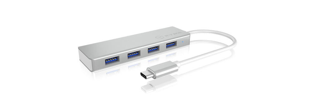 ICY BOX IB-HUB1425-C3 USB 3.2 Gen 1 (3.1 Gen 1) Type-C 5000 Mbit/s Plata