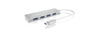 ICY BOX IB-HUB1425-C3 USB 3.2 Gen 1 (3.1 Gen 1) Type-C 5000 Mbit/s Plata