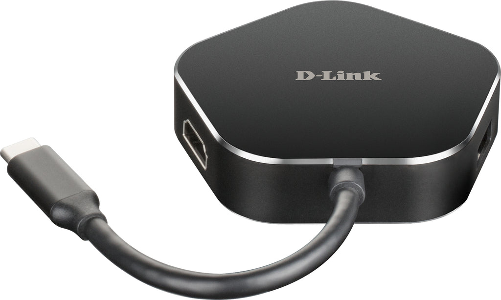 D-Link DUB-M420 base para portátil y replicador de puertos Alámbrico Thunderbolt 3 Aluminio, Negro