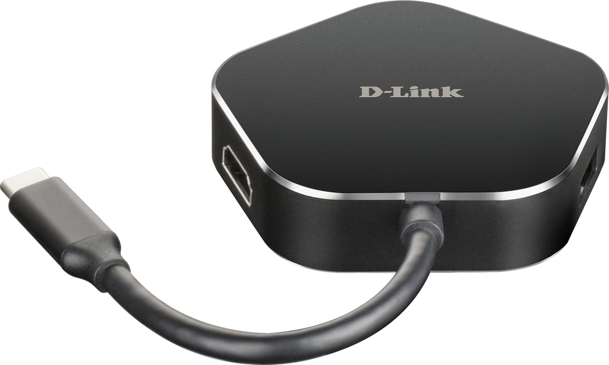 D-Link DUB-M420 base para portátil y replicador de puertos Alámbrico Thunderbolt 3 Aluminio, Negro