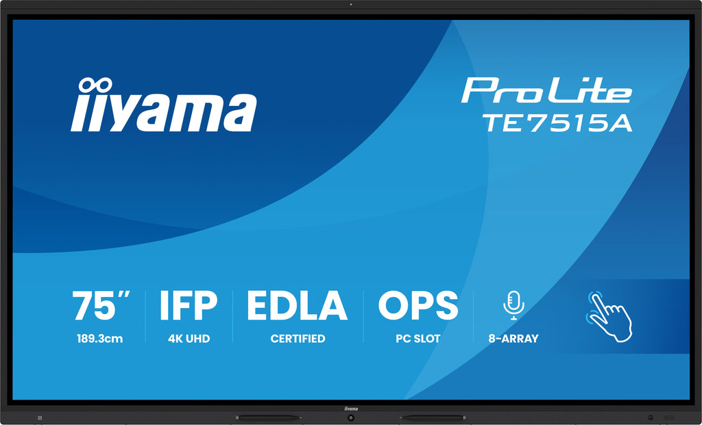 iiyama TE7515A-B2AG pantalla de señalización Diseño de quiosco 190,5 cm (75") Wifi 550 cd / m² 4K Ultra HD Negro Pantalla táctil Procesador incorporado Android 24/7 (3)