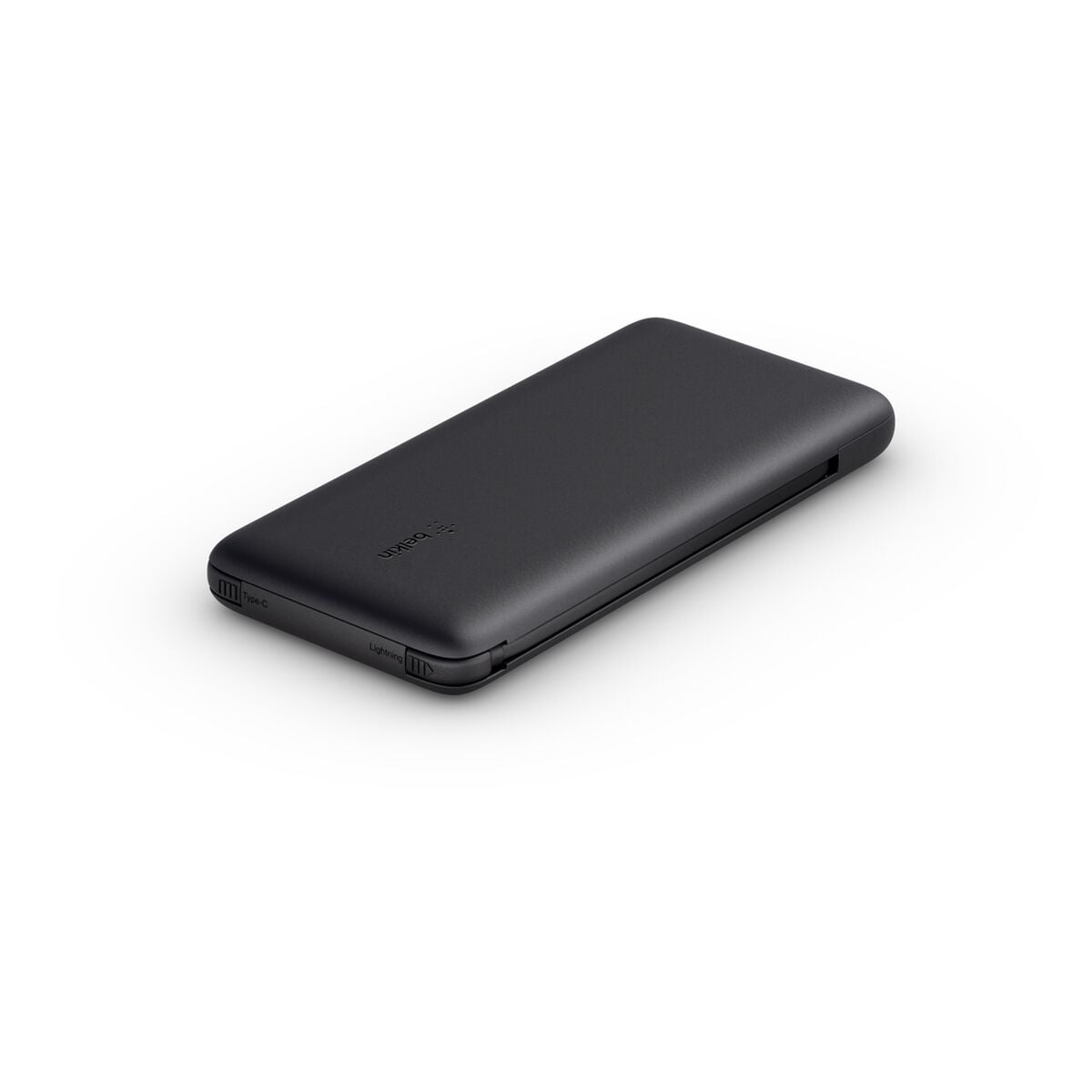 Cargador portátil - 10000 mAh - 23 vatios - Fast Charge, PD - 2 conectores de salida (Lightning, USB-C) - negro