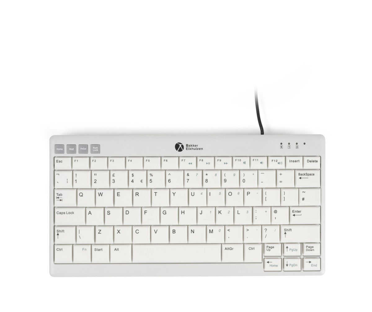 BakkerElkhuizen UltraBoard 950 V2 teclado Oficina USB QWERTY Inglés del Reino Unido Gris Oscuro, Gris claro