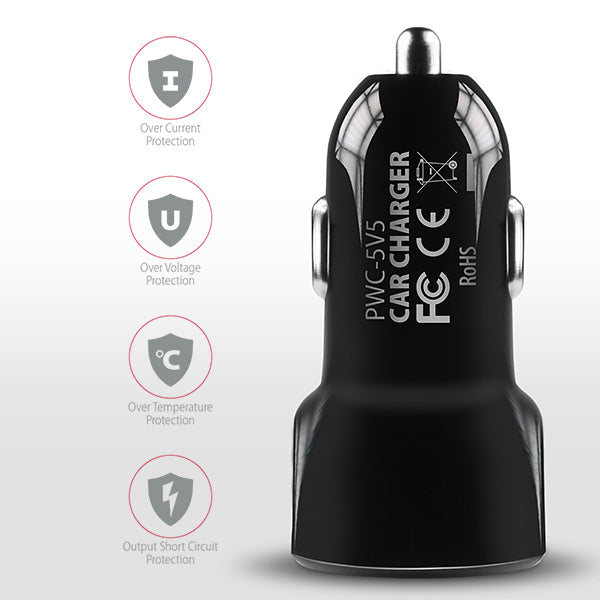 Axagon PWC-5V5 cargador de dispositivo móvil Teléfono móvil, Smartphone, Tableta, Universal Negro Encendedor de cigarrillos Carga rápida Auto (6)
