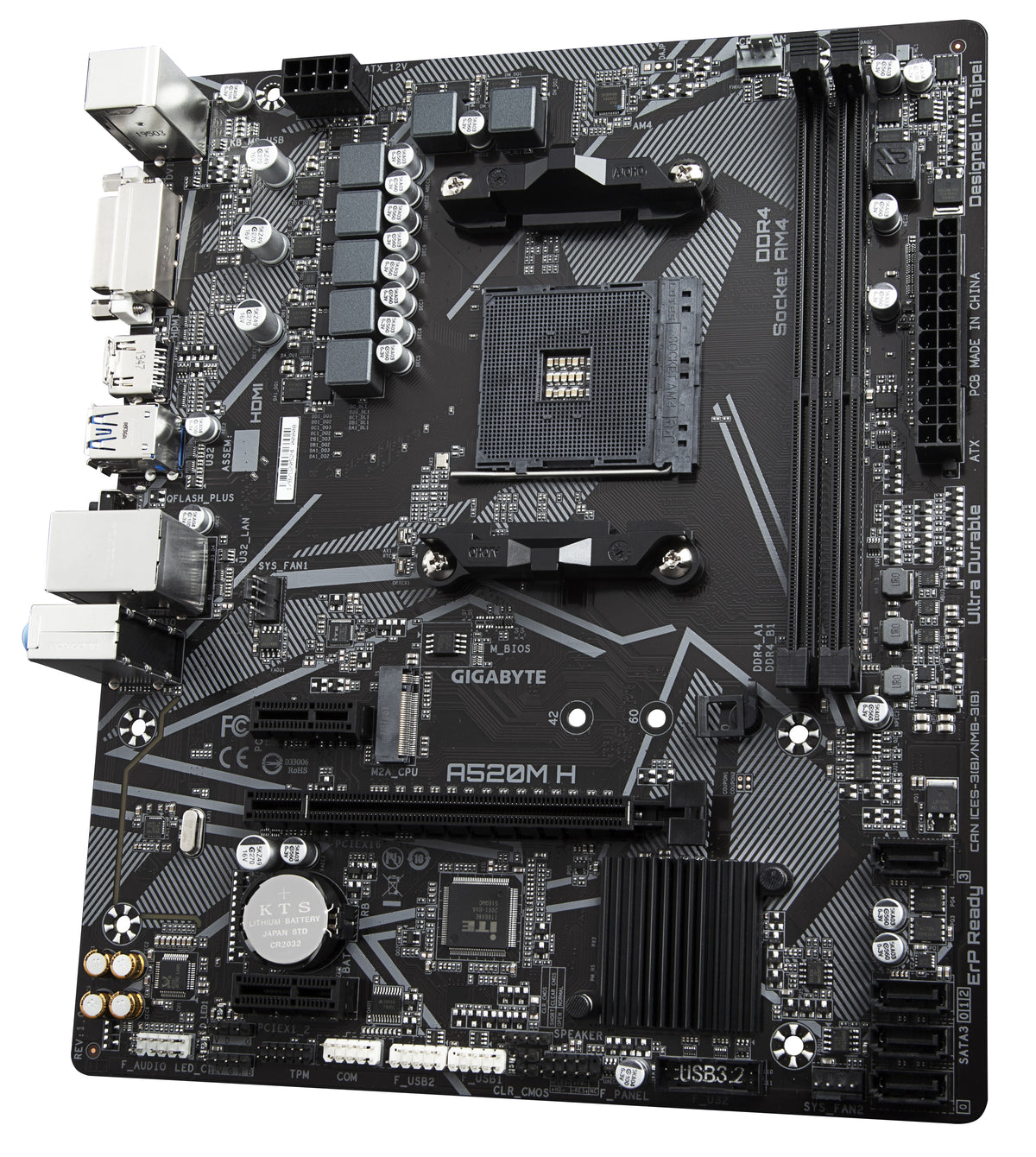 GIGABYTE A520M H placa base AMD A520 Zócalo AM4 micro ATX (5)