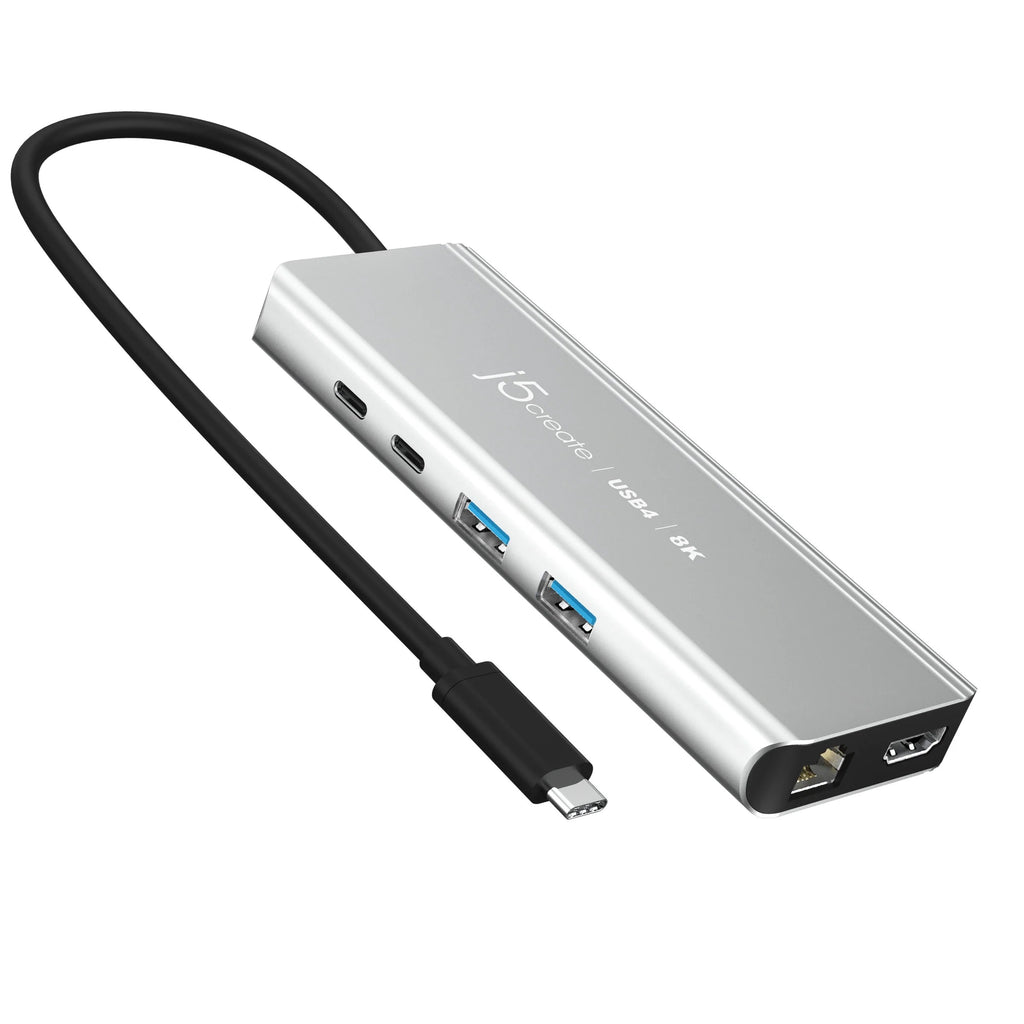 j5create JCD403-N hub de interfaz USB Tipo C 10000 Mbit/s Gris