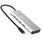 j5create JCD403-N hub de interfaz USB Tipo C 10000 Mbit/s Gris
