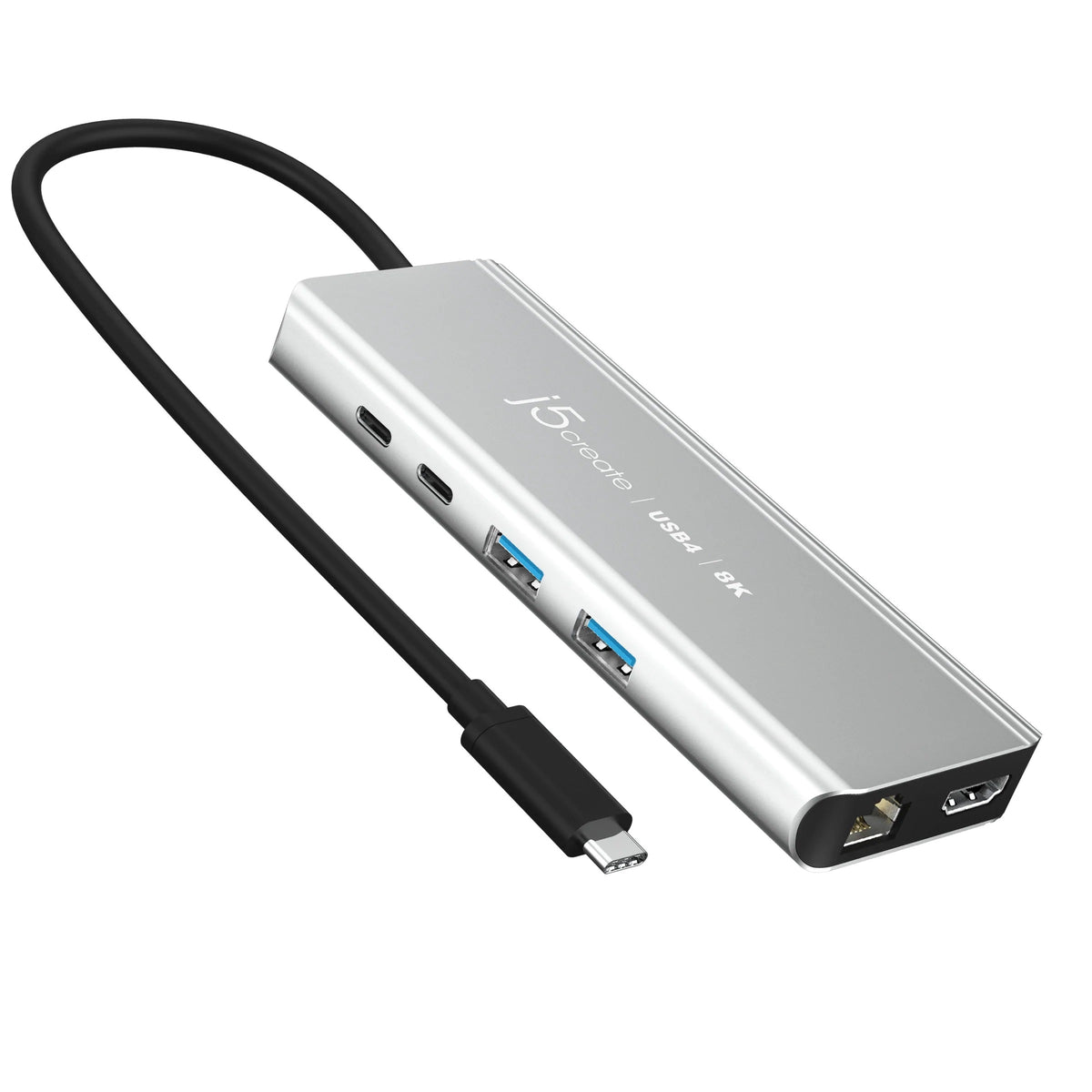 j5create JCD403-N hub de interfaz USB Tipo C 10000 Mbit/s Gris