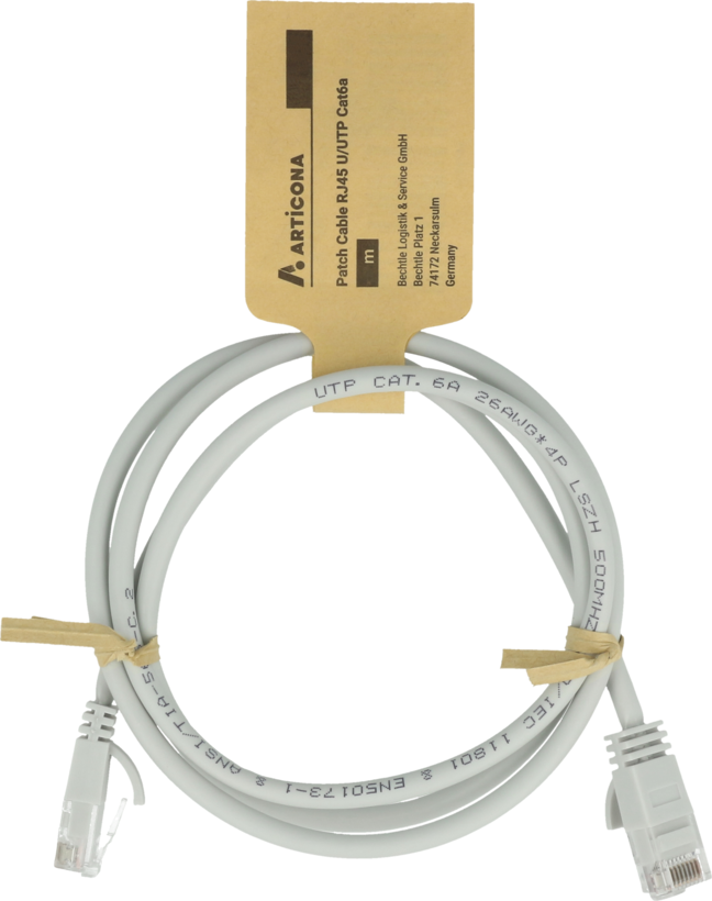Cable patch RJ45 U/UTP Cat6a 20 m gris (6)