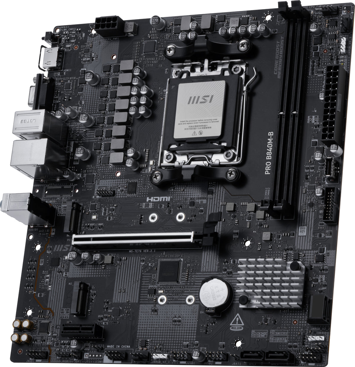 MSI PRO B840M-B placa base AMD B840 Zócalo AM5 micro ATX (4)