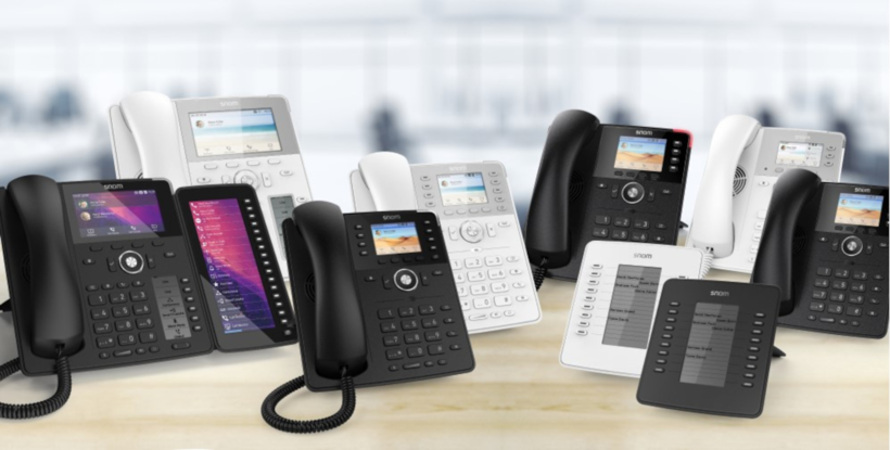 Snom D713 teléfono IP negro TFT vista 4