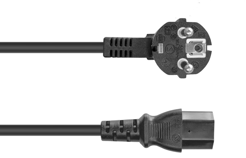 Cable alim. conector m. - C13 3m negro (2)