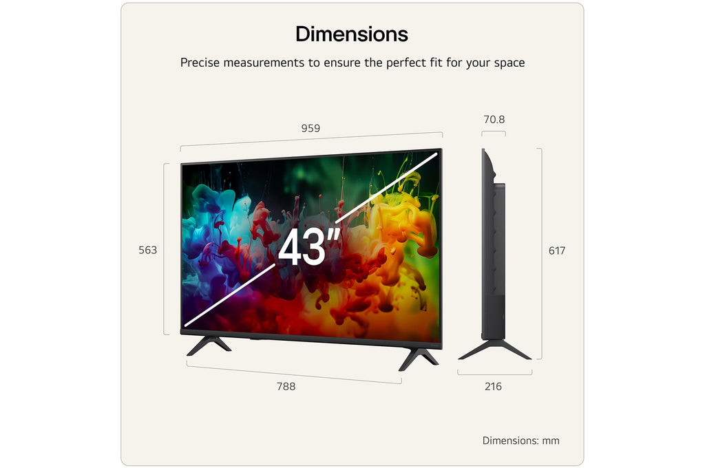 LG QNED 43QNED72B6B 109,2 cm (43") 4K Ultra HD Smart TV Negro (3)